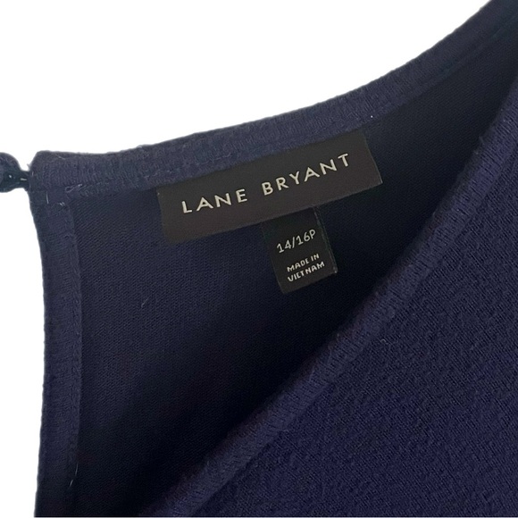 Lane Bryant Ruched V-neck Hacci Jumpsuit in Night Sky Size 14/16 P - Picture 4 of 7